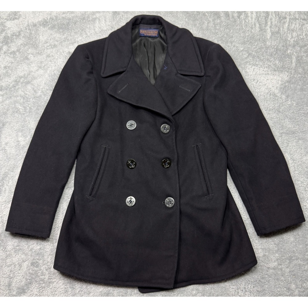 VTG 1950s USN Navy Pea Coat Naval Clothing Depot Wool Peacoat Size 40 Korean War